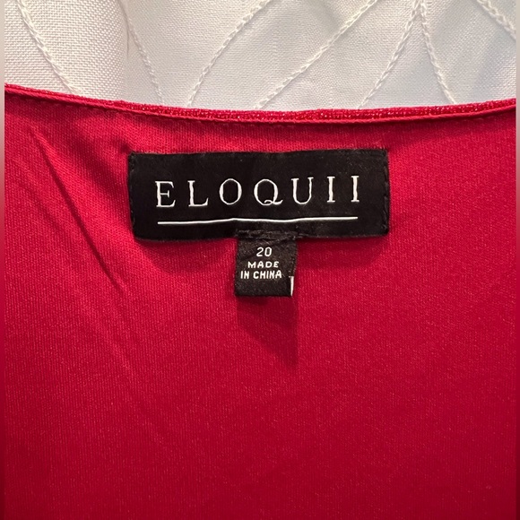 Eloquii red maxi long sleeve dress with front cut out, Size 20 - Picture 4 of 8